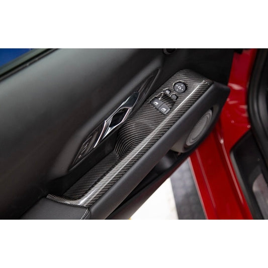 OLM 2020-2022 Toyota Supra LE Carbon Fiber Door Switch Panel Covers