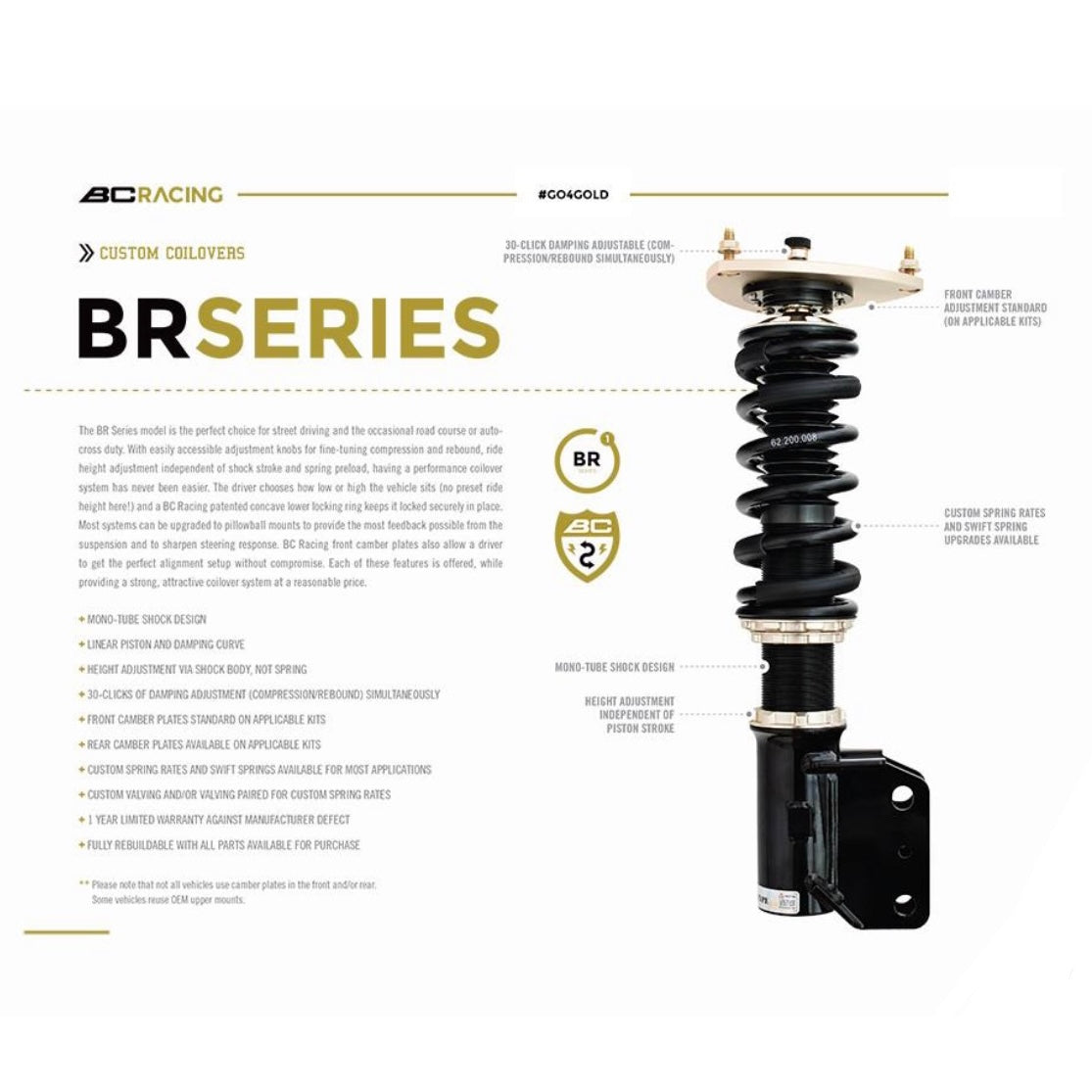 BC Racing Coilovers BRZ / 86 (2022-2023) w/ Front Camber Plates
