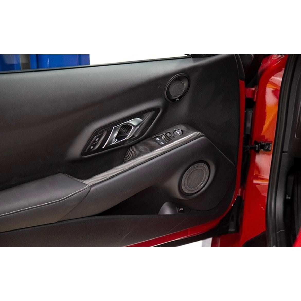 OLM 2020-2022 Toyota Supra LE Carbon Fiber Door Switch Panel Covers
