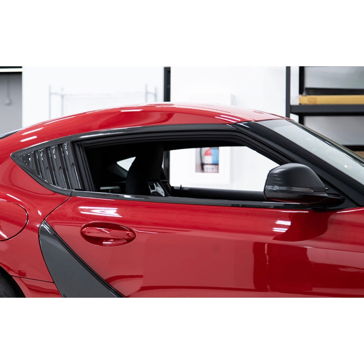 OLM 2020-2022 Toyota Supra Carbon Fiber Window / Door Molding 6PC Covers