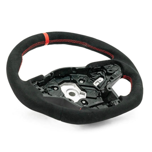OLM 2020-2022 Toyota Supra Alcantara Pro Steering Wheel w/ Red Stripe