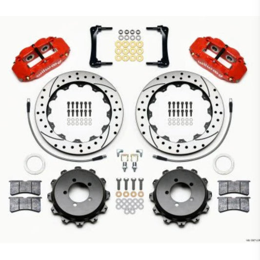 Wilwood 4R Drilled and Slotted Big Brake Kit Rear Red 2013-2022 BRZ / 2013-2016 FRS / 2017-2021 86 / 2022 GR86