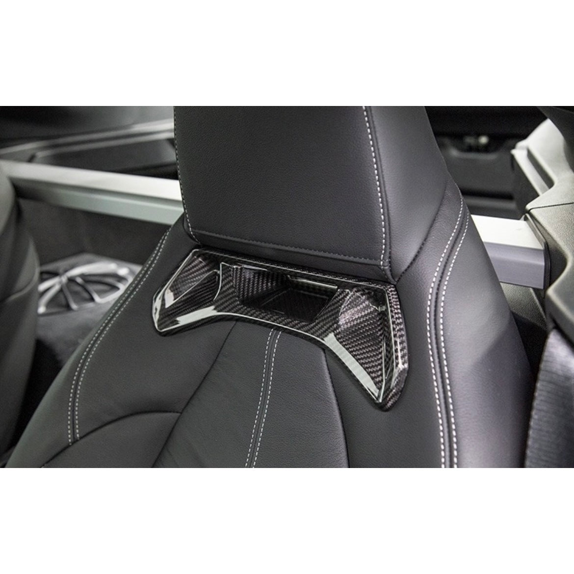 OLM 2020-2022 Toyota Supra Chrome Delete Carbon Fiber Seat Covers